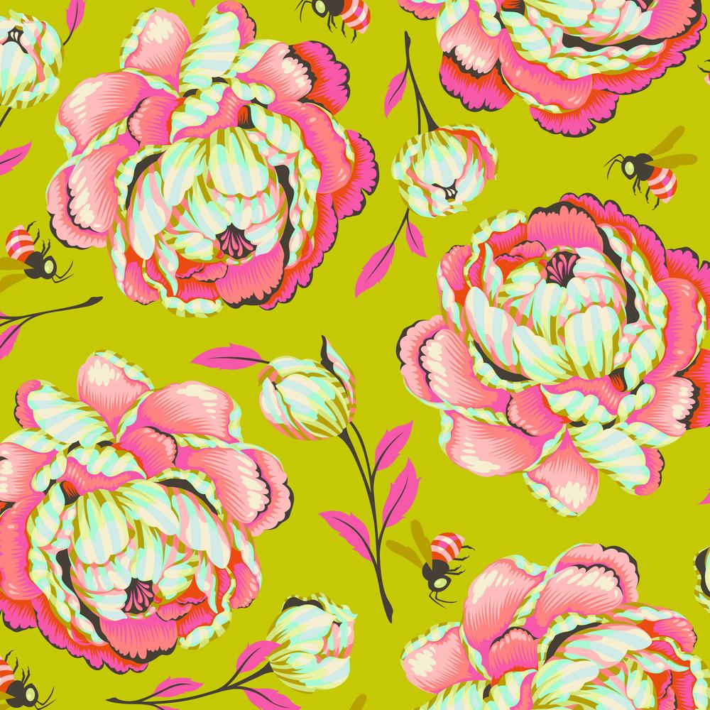 Tula Pink Moon Garden "Sonic Bloom" Quilt Backing 108" x 108"