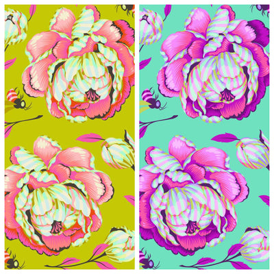 Tula Pink Moon Garden "Sonic Bloom" Quilt Backing 108" x 108"